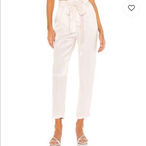 Indah Satin Agent Tapered Pocket Trouser in Opal